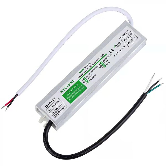 LED Driver 60W 24V,Waterproof IP67 24V Power Supply,LED Transformer 90V