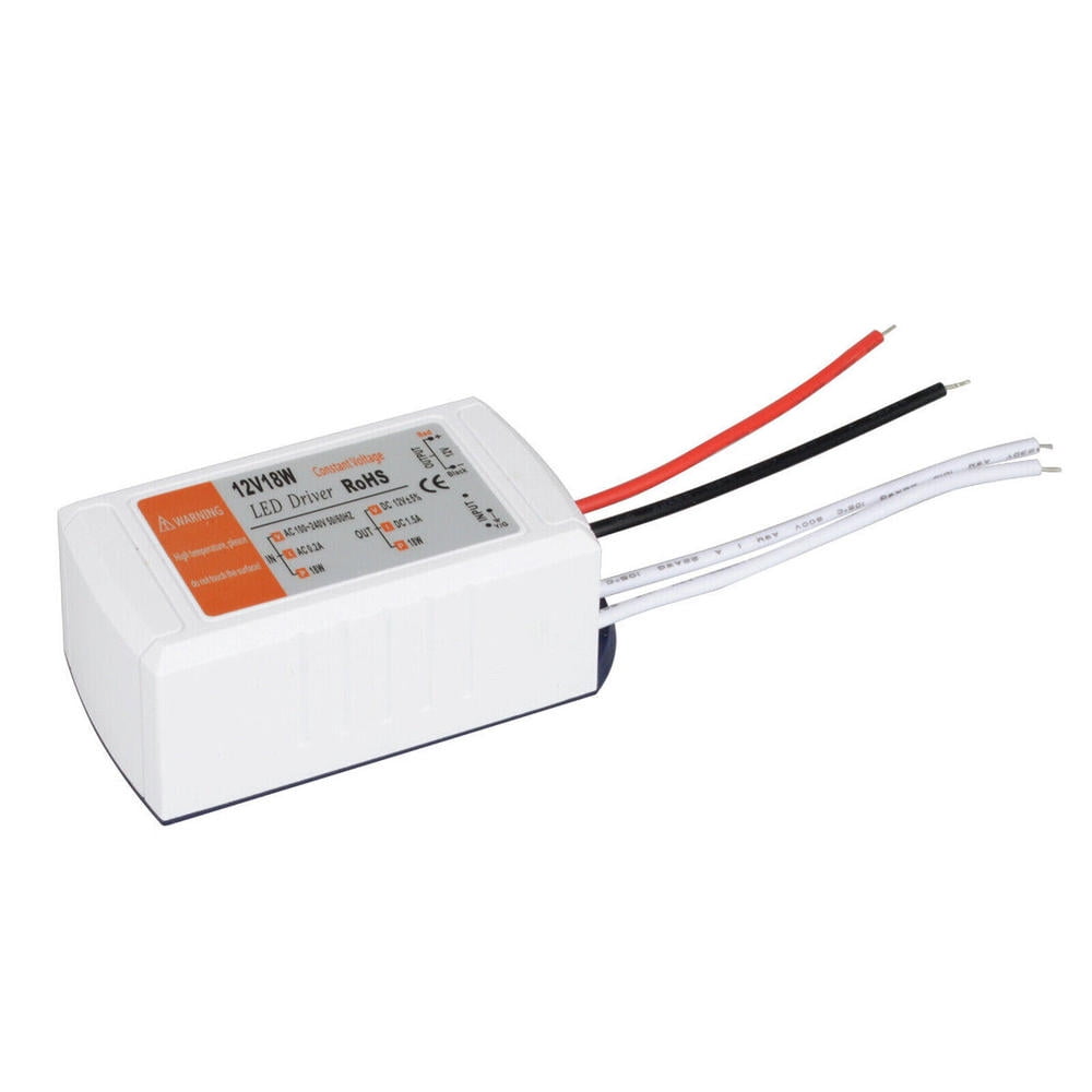 LED Driver AC 120V/240V to DC 12V 18W Transformer Power Supply Adapter Converter