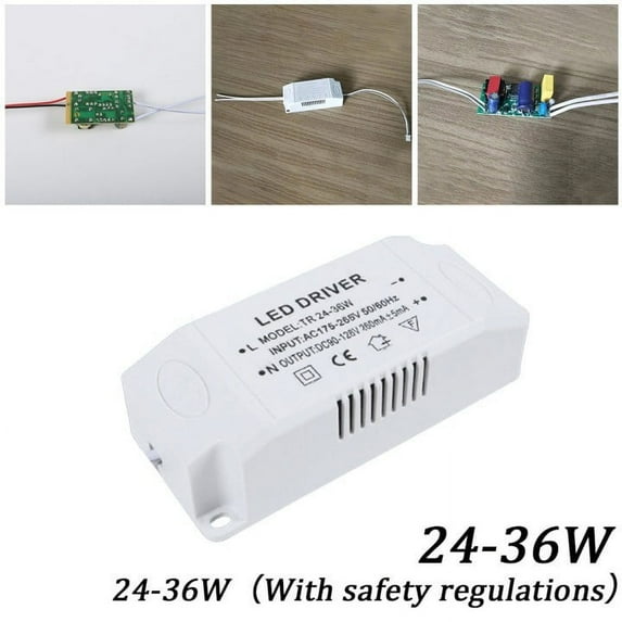 LED Driver Electronic Transformer for Ceiling Fixture, Panel Fixture, 24-36W