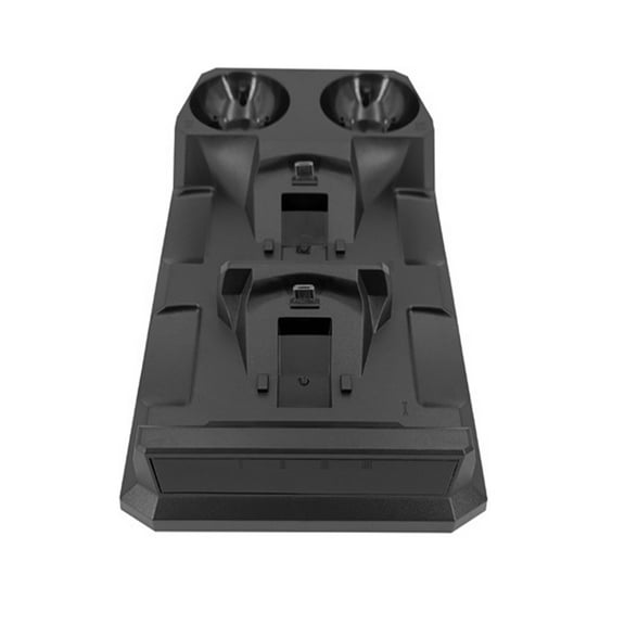 LED Dual Charger Stand for PS4 Controllers Simultaneous Charging, UFO Shape, for Resting Place