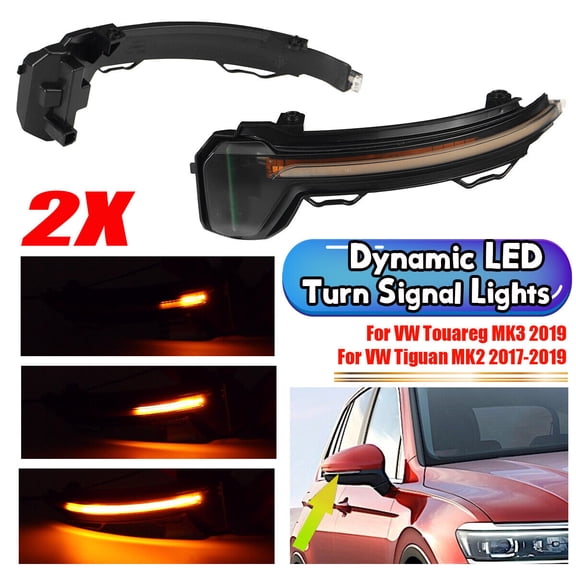 LED Dynamic Side Mirror Sequential Indicator Turn Signal Light For VW Tiguan MK2