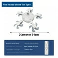 thumbnail image 1 of LED E27 Ceiling Fan with Remote Control for Light and Fan All in One Ceiling Lamp, 1 of 5