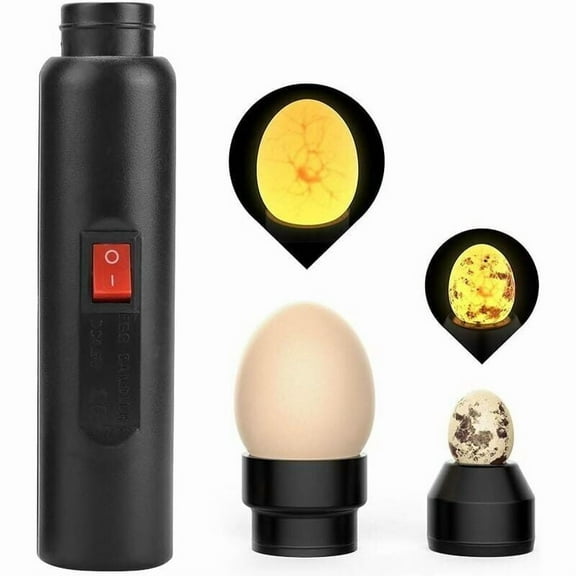 LED Egg Candler, Portable Egg Tester Light for Incubation, Compatible with Poultry, Battery Powered