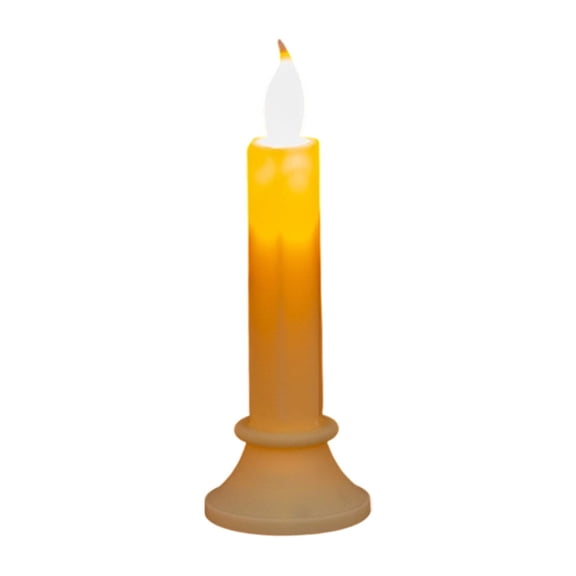 LED Electric Window Candles with Dusk to Dawn Sensor, Bright Warm Flicker Flame or Steady On, Battery Operated Taper Candlesticks with Holders for Christmas and Halloween Decor