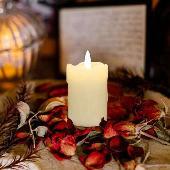 LED Electronic Candle with Timer, Battery Operated Flameless Design, Realistic Paraffin Look for Decoration, Suitable for Birthday Wedding and Holiday