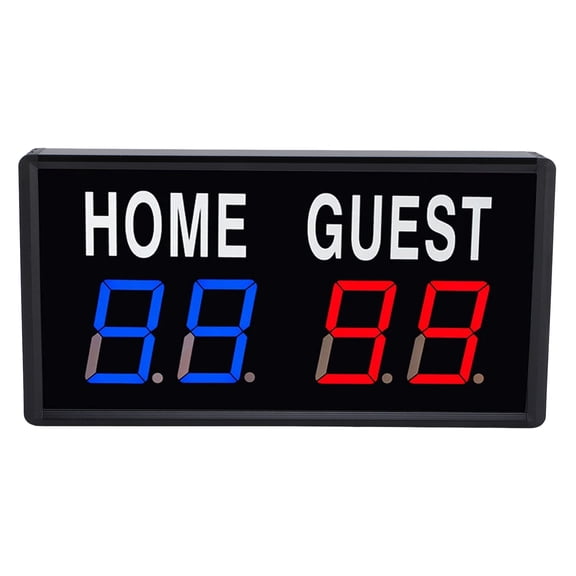 LED Electronic Scoreboard for Basketball 12.6 x 5.9 inches / 32 x 15 cm Portable Digital Score Keeper for Gym Sports Indoor Outdoor with Remote Control