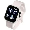 thumbnail image 1 of LED Electronic Watch Precision Time Viewing Adjustable Strap Astronaut Fashion Pattern for Men Women White, 1 of 9