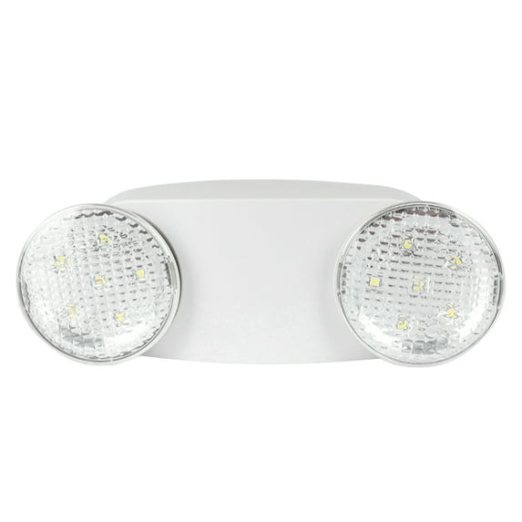 LED Emergency Light with 200LM High Brightness 2 Lamps 120 Minute Battery Backup Power Rotary Light Head for Home Office Business Restaurants Commercial Use