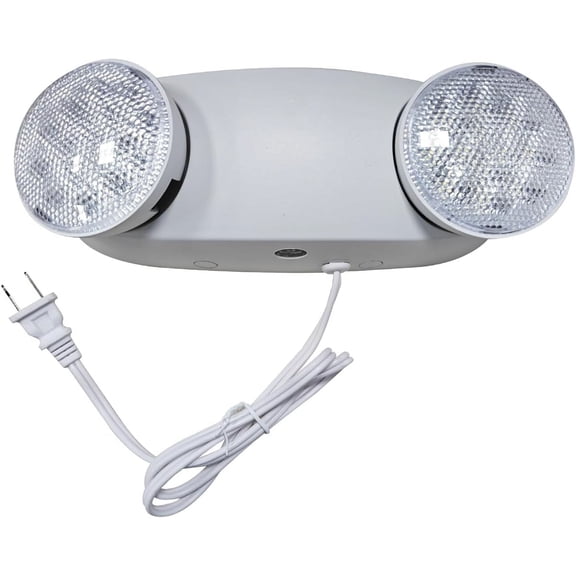 LED Emergency Lights with Battery Backup, Commercial Emergency Light Fixtures for Business Home Power Failure Emergency Exit Sign Lighting with 1.0 Meter Plug in Cord AC120V Input