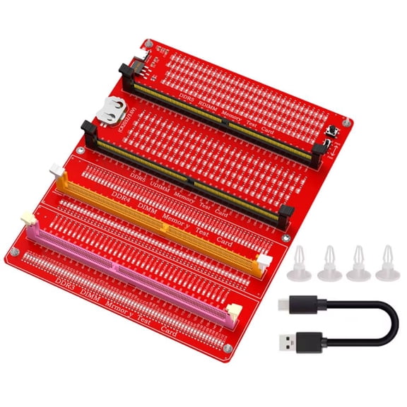LED Equipped Memory Diagnostic Card For DDR3 DDR4 DDR5 Desktop RAMs Performances Analysis And Repair