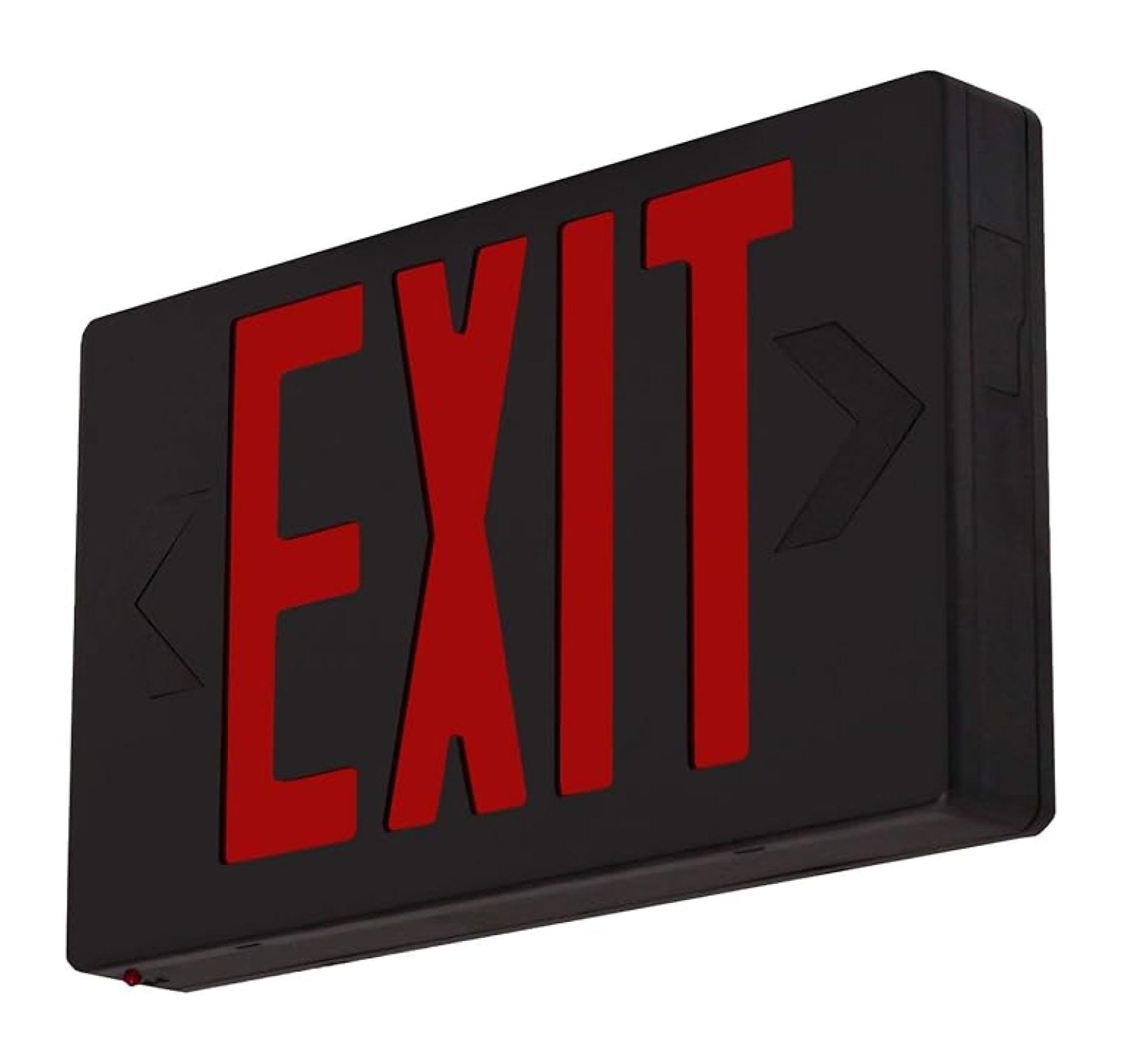 LED Exit Sign, Red - Hardwired with Battery Backup - UL Listed ...