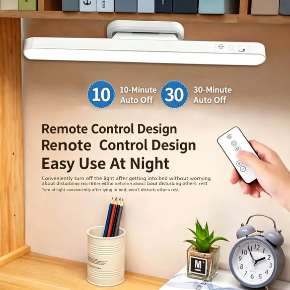 Magnetic LED Night Light, Rechargeable Dimmable Remote Control Eye Caring Portable Bedside Lamp for Bedroom Dorm