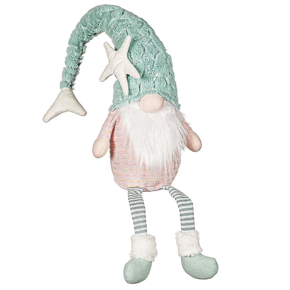 LED Fabric Mermaid with Shell Detail and Dangling Legs Table Decor