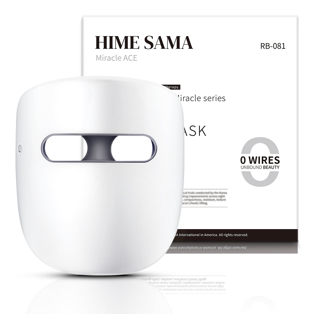 LED Face Mask – 8-Color Wireless Light  for Skincare, Red & Blue Light, Infrared, Anti-Aging & Wrinkle Reduction, ACE RB-081