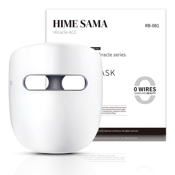 LED Face Mask – 8-Color Wireless Light  for Skincare, Red & Blue Light, Infrared, Anti-Aging & Wrinkle Reduction, ACE RB-081