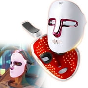 LED Face Mask Light Therapy Seven Color Red Light Therapy for Face and Blue Light Facial Infrared Light Therapy Device for Home Use