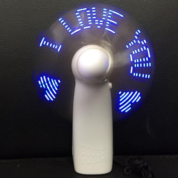 LED FanI Love You, Portable Mini Handheld Fan Wind Blower Gift Cooler Summer Blue, Summer