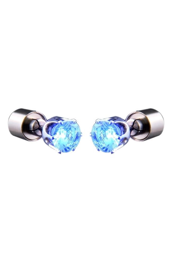 LED Faux Diamond Pierced Earrings, Blue