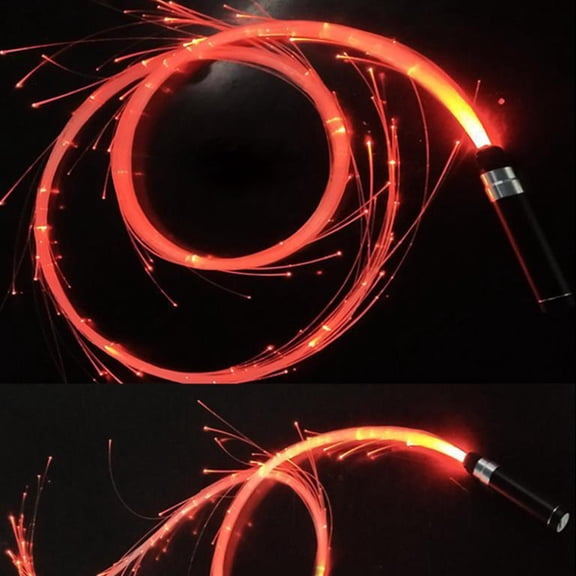 LED Fiber Optic Dance Whip 360 Rotation 6FT Rechargeable Space Whip For Rave Party EDM Festival Light Show With 3 Modes High Brightness Waterproof