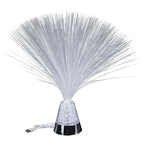LED Fiber Optic Lamp 13.38 "Sensory Light Color Changing USB Battery Powered Fiber Light, Color Changing Crystal Base – Fiber Optic Light Sensory Lamp For Room Wedding Party Decorations