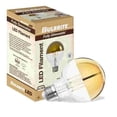 thumbnail image 1 of LED Filament 4.5 W Dimmable G25 Light Bulb with Half Gold Glass Finish & Medium E26 Base - 2700K Warm White Light, 350 Lumens, Pack of 4, 1 of 1
