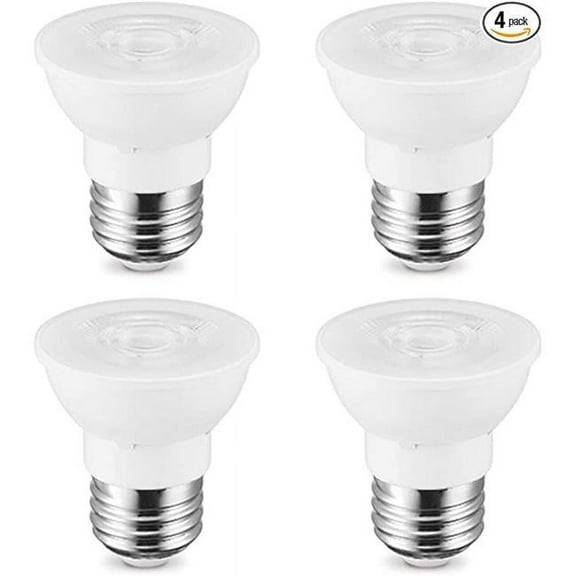 LED Filament 6.5 W Dimmable PAR16 Light Bulbs with Frost Glass Finish & Medium E26 Base - 3000K Cool White Light, 500 Lumens, Pack of 4