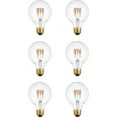 thumbnail image 1 of LED Filament Light Bulb Clear Glass Dimmable Medium E26 Standard E28 6W, 1 of 1