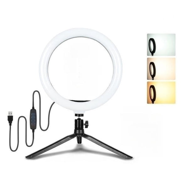 LED Fill Light, LED Selfie Fill Live Light Portable LED Ring Lamp 3 Mode Adjustable Makeup Tripod Ring Light 6-inch Fill Light with, Selfie Lights