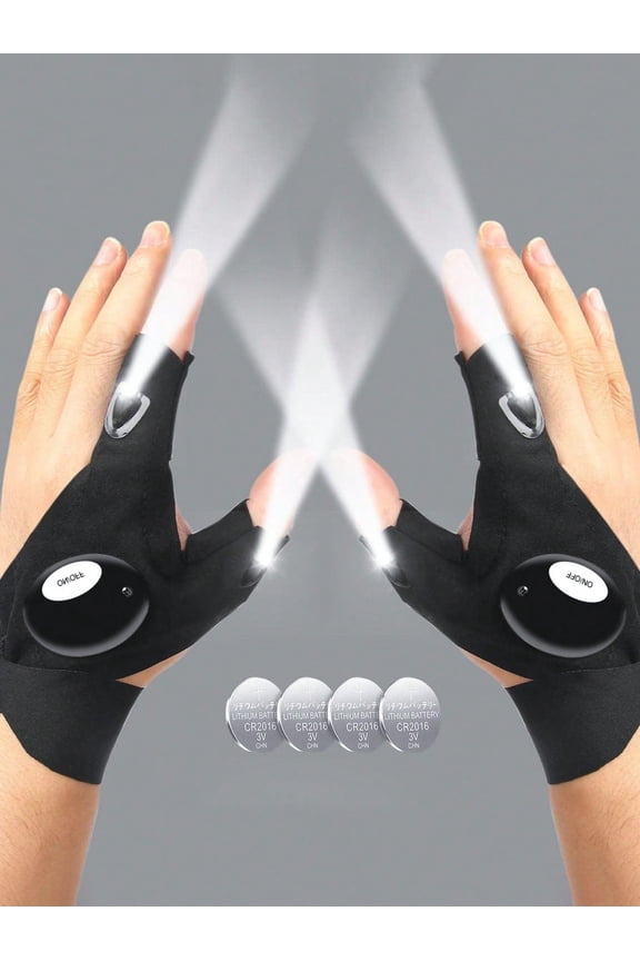 LED Finger Light Gloves, Hands-Free Illumination for Car Repair & Detailed Work