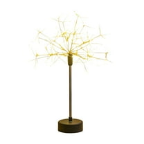 LED Firework Centerpiece Lights, Battery Powered Starburst Table Decor, Warm White Christmas Party Indoor Lighting Decorations