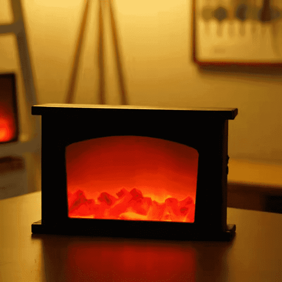 LED Flame Effect Lantern - Battery/USB Portable Fireplace Decor for Indoor & Outdoor, Christmas Halloween Decoration - Realistic Firelight, No Heat, IP44 Rated