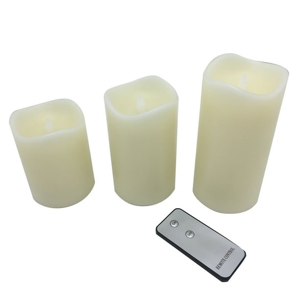 LED Flame Pillar Candle Set by Ashland