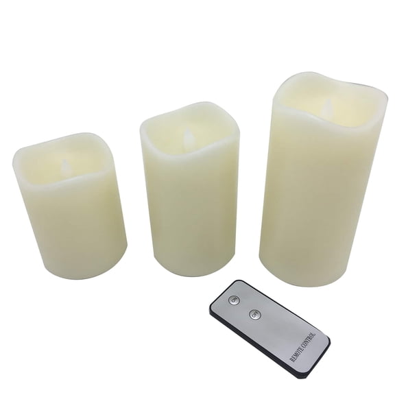 LED Flame Pillar Candle Set by Ashland