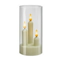 thumbnail image 1 of LED Flameless Candles，Acrylic Glass Cover Battery Operated, Real Wax Candles Warm Color Flickering Light for Festival Wedding Home Party Decor, Clear, 1 of 9