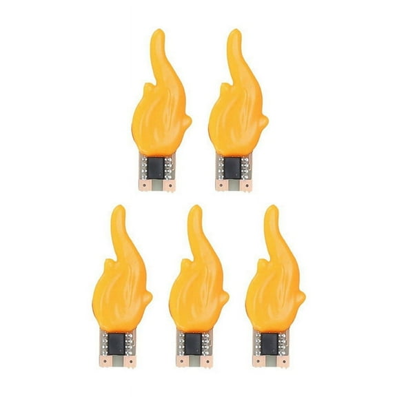 LED Flash Candle Flame Light 1800K Warm White Birthday Camping Light Bulb LED Decorative Light Accessorie 5Pcs