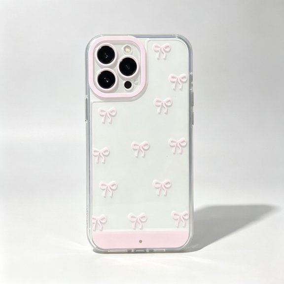 LED Flash Light Up Incoming Call Phone Case, Bow Decor LED Call Flash Phone Case for iPhone 13/14/15/16/17 Pro Max
