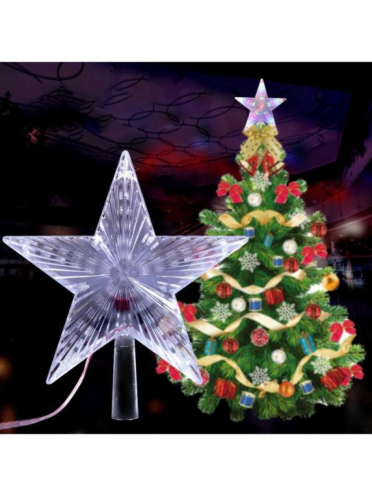 Tree Light Flasher LED Flashing 3D Star Light Christmas Tree Topper Lights Xmas Home Party ...