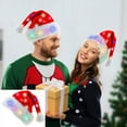 thumbnail image 1 of LED Flashing Light Up Santa Hat, Red Christmas Hat with Lights, Battery Operated Festive Hat for Holiday Parties, Adult & Teen Xmas Accessory, Family Gathering Decoration(Red,L), 1 of 6