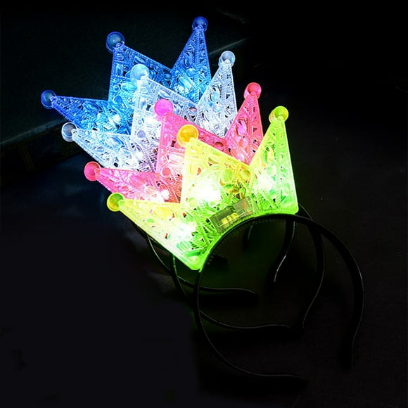 TD Flashing Light-Up Crown Headband, Green, 12 ct