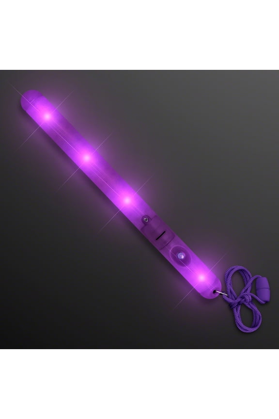 LED Flashing Purple Patrol Wand on Lanyard Necklace