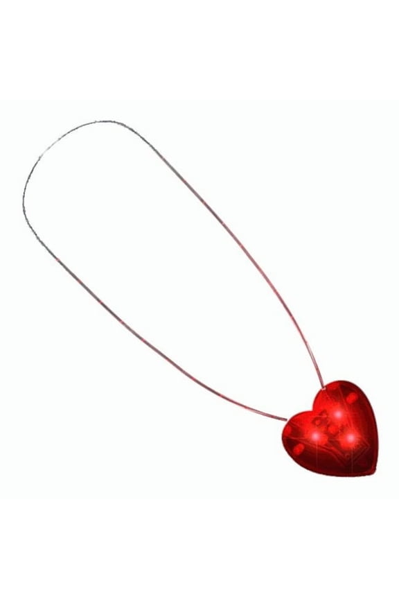 LED Flashing Red Heart Necklace
