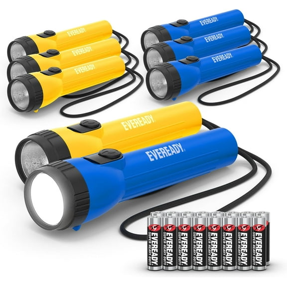 LED Flashlight (8-Pack) Bright Reliable Flashlights for General Purpose, Great for Camping, Car, Emergency Storm Power Outage Handheld Flashlight (Batteries Included)
