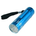 thumbnail image 1 of LED Flashlight 9 LED Small Lightweight Handheld Torch, Ultra-Bright Mini Flashlight for Camping Hiking Emergency, 1PC (Blue), 1 of 4