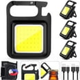thumbnail image 1 of LED Flashlight Cob Keychain Work Light, Triple Light Flashlight with 3 Modes, EDC Purse Light, Rechargeable Flashlights for Home, Camping, Walking (4), 1 of 9