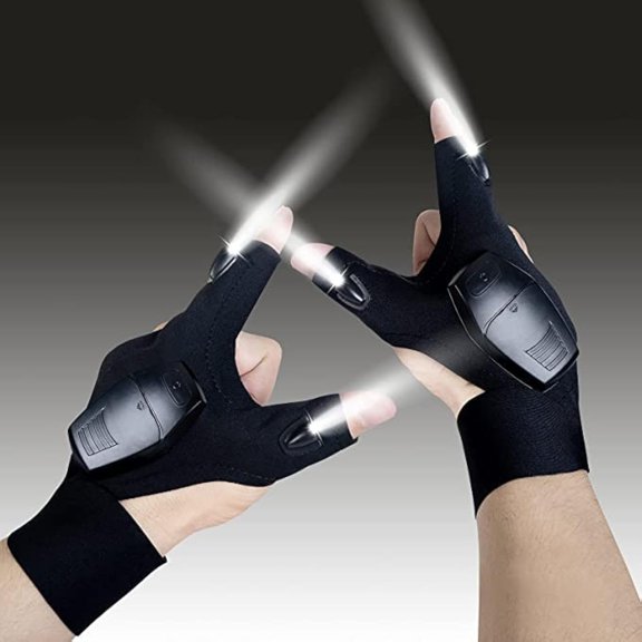 LED Flashlight Glove, Hands Free Light Gloves Gadgets for Men Dad Father Husband, Tool for Repairing, Fishing, Camping