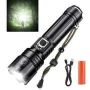 AMBLER LED Flashlight, High Powered 10000 Lumens 5 Modes Zoomable Waterproof Rechargeable Flash Lights for Emergency Outdoor Indoor
