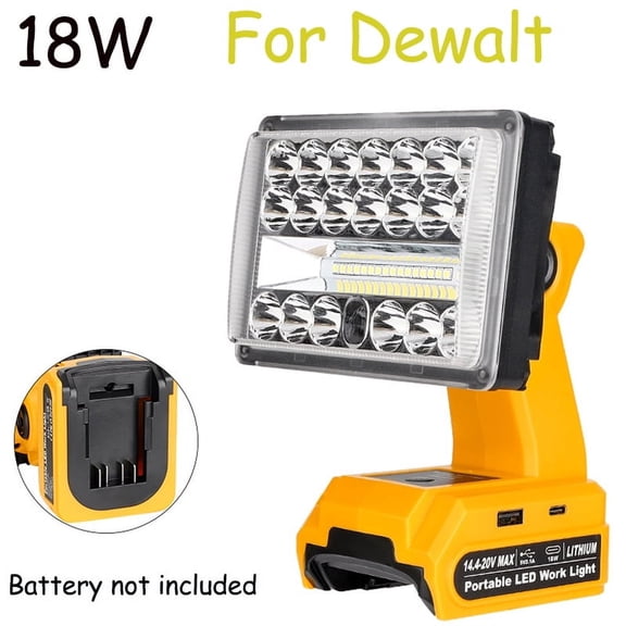 LED Flashlight Outdoors Flood Lamps For Makita/Dewalt/Milwaukee/Bosch/Black&Decker/Ryobi 18V Li-ion Battery Work Light Torch