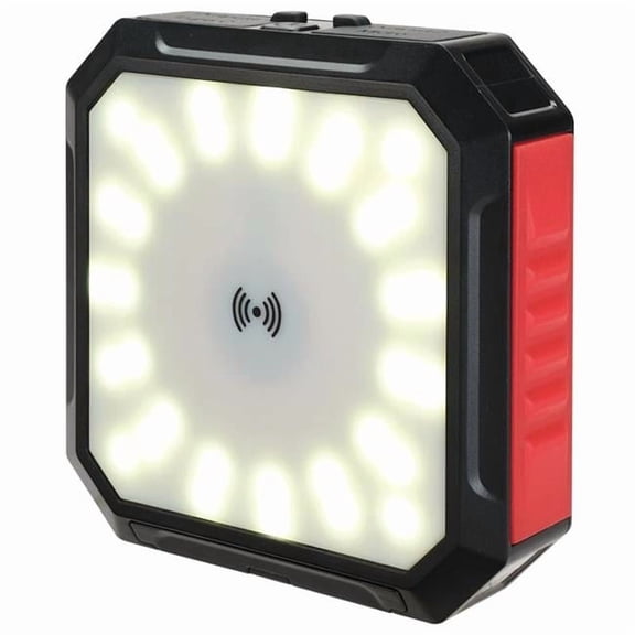 LED Flashlight Power Bank - Black & Red