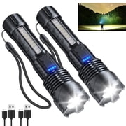 990000 Lumen Rechargeable LED Flashlight, Zoomable Flashlight with 7 Modes Camping Hiking Emergencies