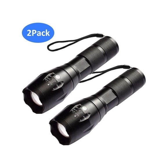 LED Flashlight Tactical Flashlight 5 Lights Modes Ultra-bright Zoom Function and IP65 Waterproof Handheld Flashlights 18650 Bright Flashlight Perfect for Camping, Hiking & Daily Using